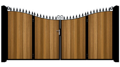 Bi-fold Gates Metal Framed with Hardwood - The Portsmouth