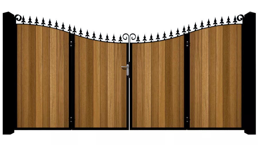 Bi-fold Gates Metal Framed with Hardwood - The Portsmouth