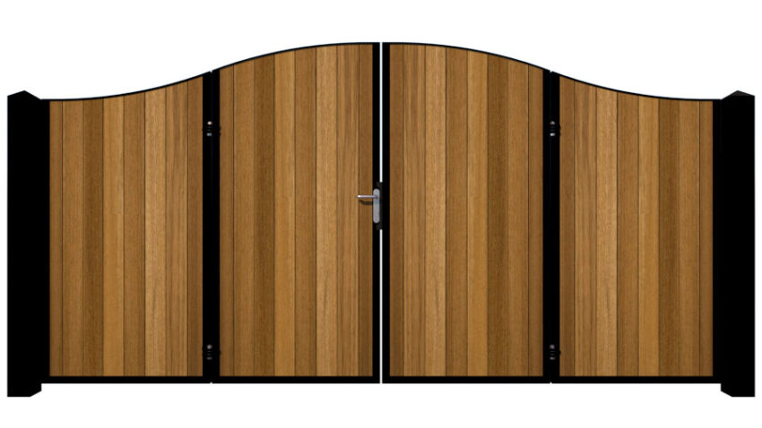 Bi-fold Gates Metal Framed with Hardwood - The Shropshire