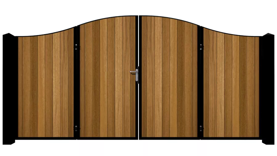 Bi-fold Gates Metal Framed with Hardwood - The Shropshire
