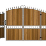 Bi-fold Gates Metal Framed with Hardwood - The Southwark - 3+1 open