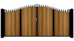 Bi-fold Gates Metal Framed with Hardwood - The Stratford