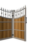 Bi-fold Gates Metal Framed with Hardwood - The Westfield - 3+1 rear