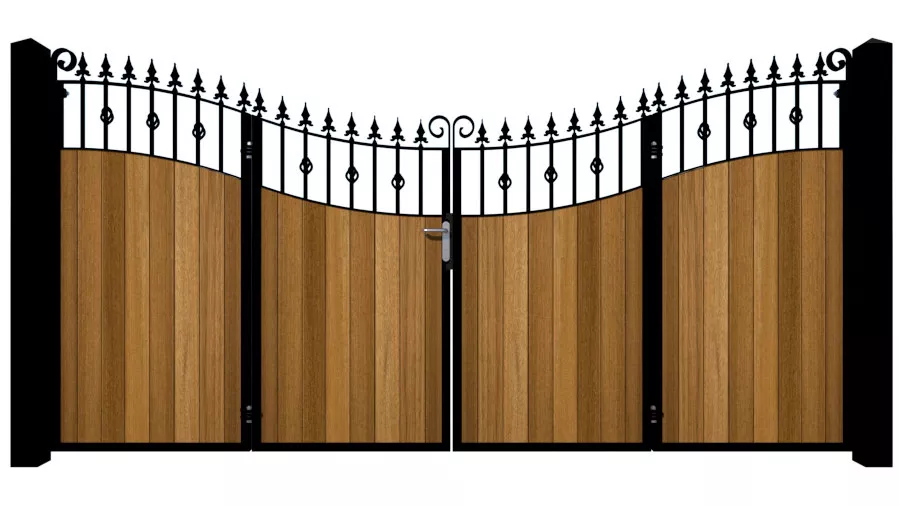 Bi-fold Gates Metal Framed with Hardwood - The Westfield