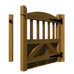 Hardwood Garden Gate - The Redhill - rear open