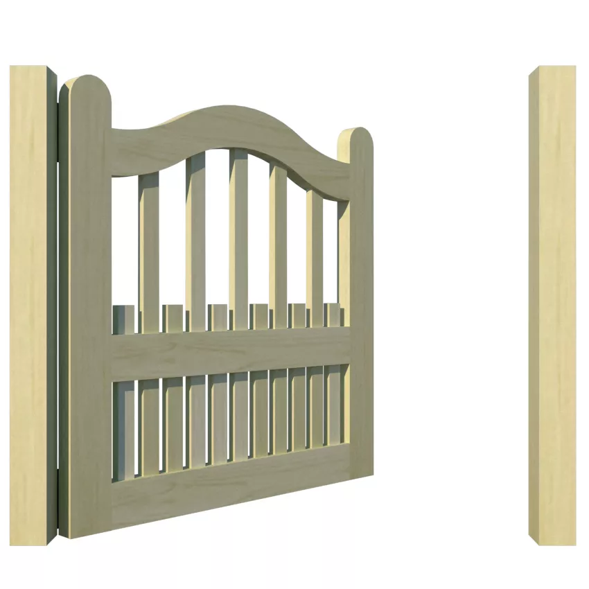 Garden Gates in Softwood Pine - The Dartmouth - open