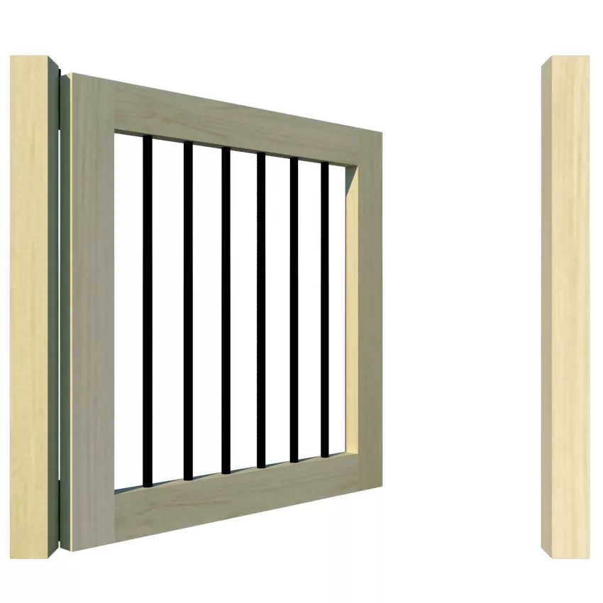 Garden Gates in Softwood Pine - The Ivybridge - open