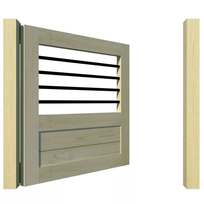 Garden Gates in Softwood Pine - The Kingsbridge - open