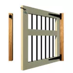 Garden Gates in Softwood Pine - The Kingswear - rear