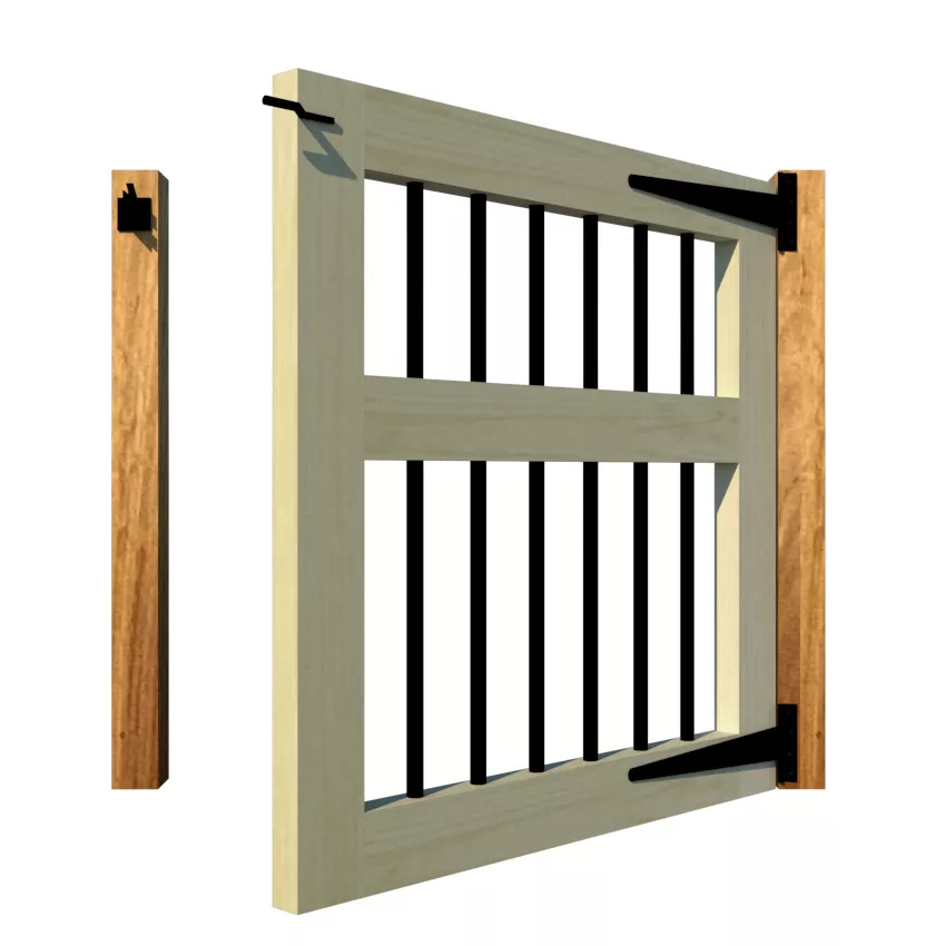 Garden Gates in Softwood Pine - The Kingswear - rear