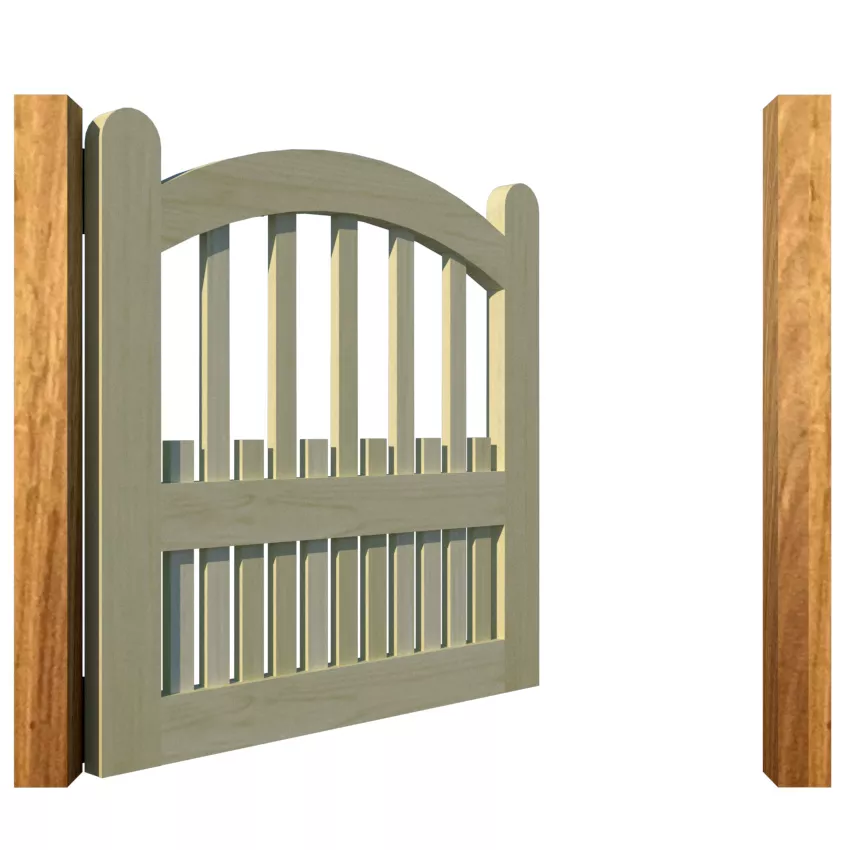 Garden Gates in Softwood Pine - The Lynmouth - open