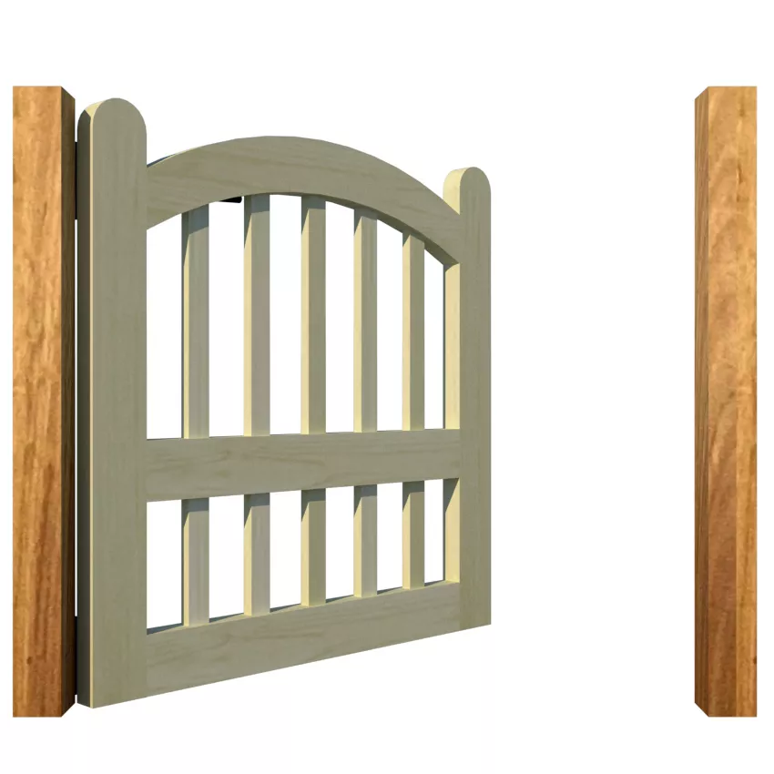 Garden Gates in Softwood Pine - The Rye - open