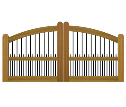 Open Panelled Driveway Gate - The Bibury - Hardwood