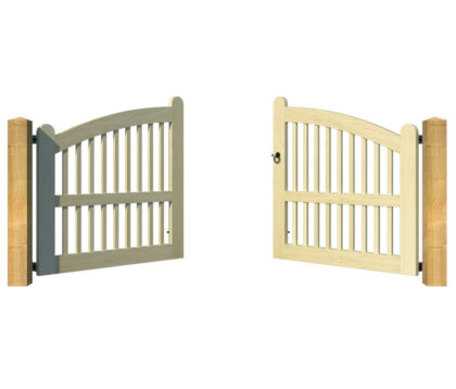 Open Panelled Driveway Gate - The Rye - open