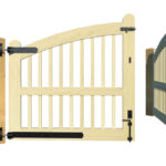 Open Panelled Driveway Gate - The Rye - rear side