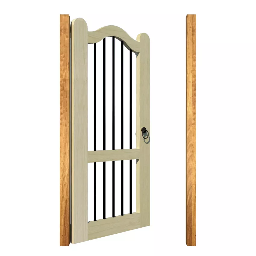 Open Panelled Side Gate - The Bodmin - open