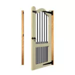 Open Panelled Side Gate - The Brunel - rear