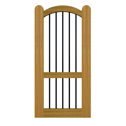 Open Panelled Side Gate - The Ludlow - Hardwood
