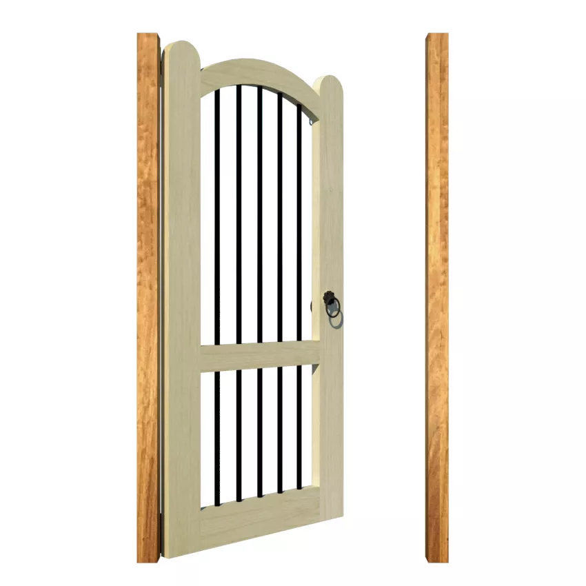 Open Panelled Side Gate - The Ludlow - open