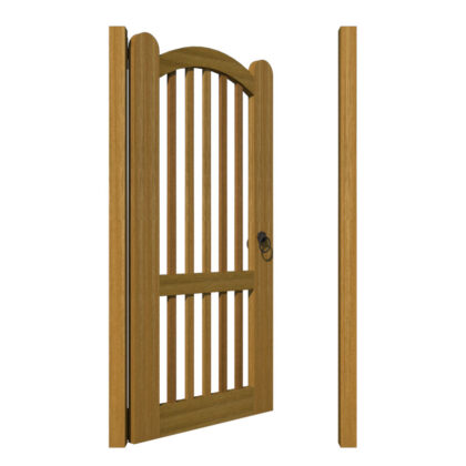 Open Panelled Side Gate - The Rye - Hardwood - open