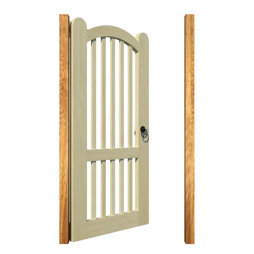 Open Panelled Side Gate - The Rye - open