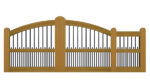 Sliding Gates - Open Panel - Hardwood - The Bibury