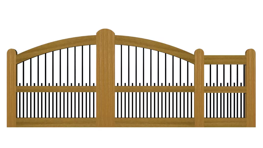Sliding Gates - Open Panel - Hardwood - The Bibury