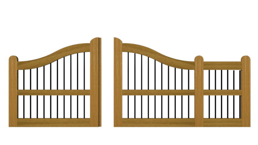 Open Panel Hardwood Sliding Gate - The Bodmin - Image 6