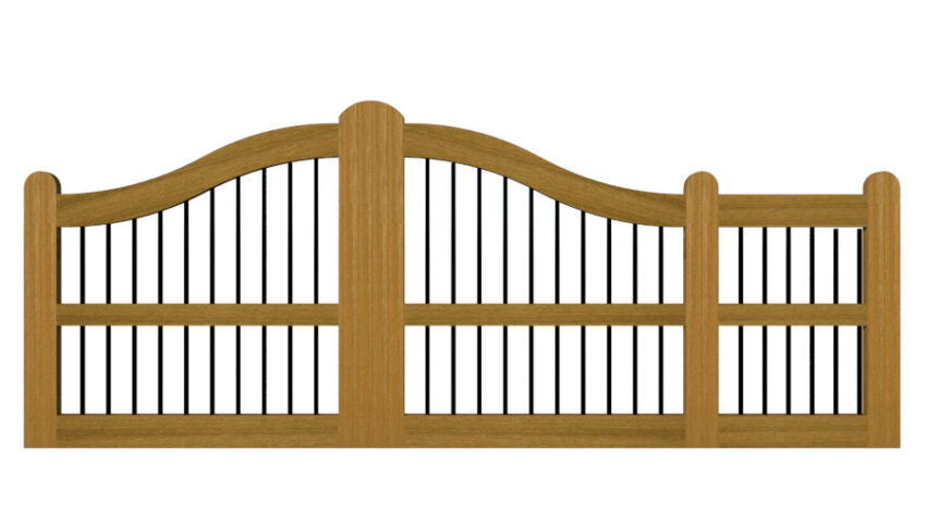 Sliding Gates - Open Panel - Hardwood - The Bodmin