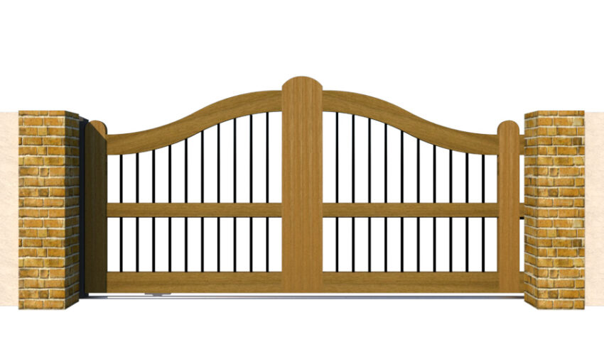 Open Panel Hardwood Sliding Gate - The Bodmin - Image 3