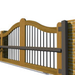 Sliding Gates - Open Panel - Hardwood - The Bodmin - side