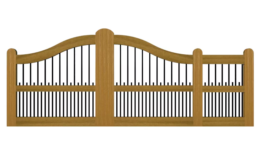 Sliding Gates - Open Panel - Hardwood - The Brunel