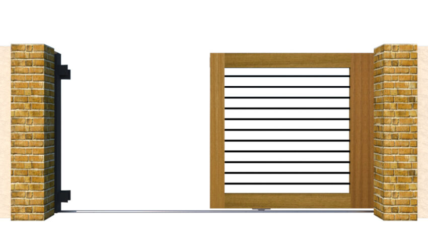 Sliding Gates - Open Panel - Hardwood - The Butterleigh - open