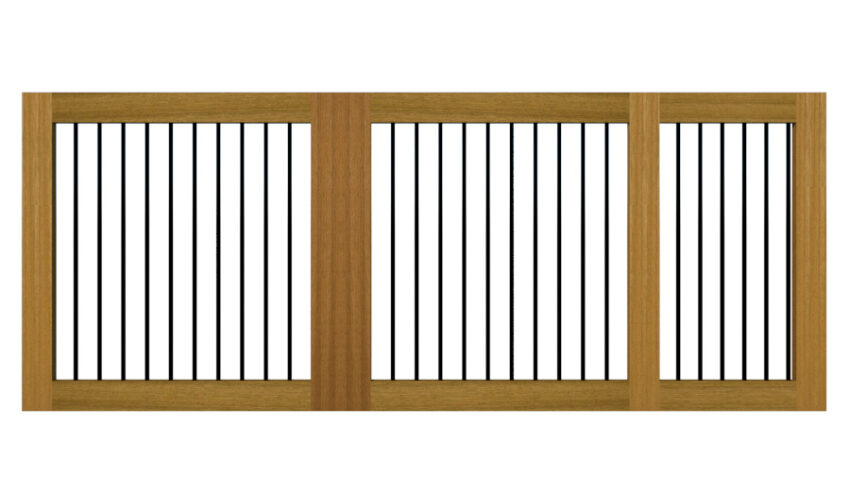 Sliding Gates - Open Panel - Hardwood - The Ivybridge