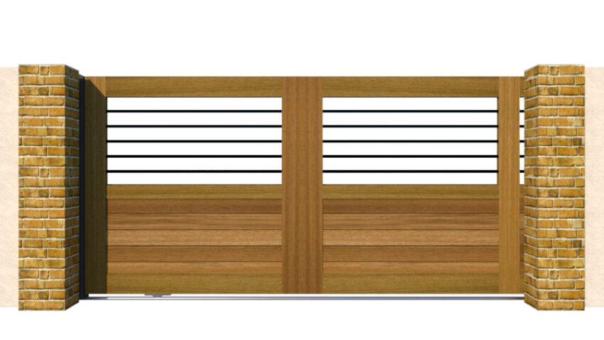 Open Panel Hardwood Sliding Gate - The Kingsbridge - Image 3