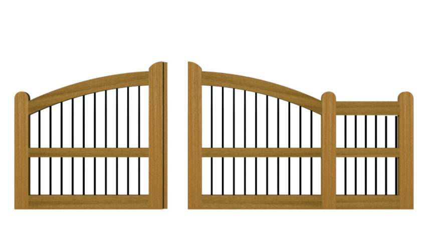 Sliding Gates - Open Panel - Hardwood - The Ludlow - 2