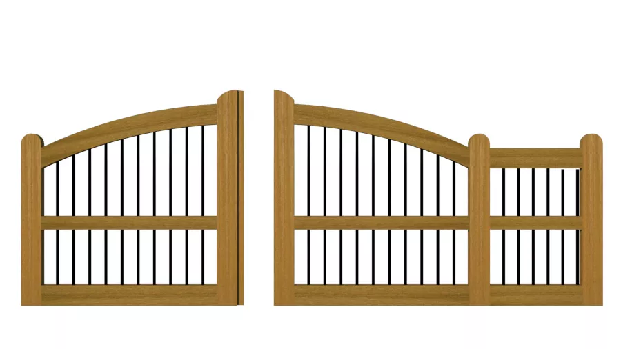 Sliding Gates - Open Panel - Hardwood - The Ludlow - 2
