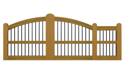Sliding Gates - Open Panel - Hardwood - The Ludlow