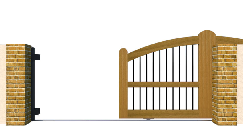 Open Panel Hardwood Sliding Gate - The Ludlow - Image 2