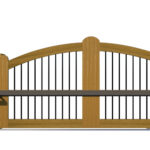 Sliding Gates - Open Panel - Hardwood - The Ludlow - rear