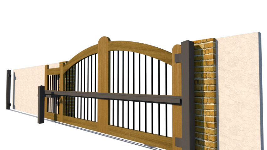 Open Panel Hardwood Sliding Gate - The Ludlow - Image 5