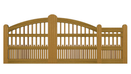 Sliding Gates - Open Panel - Hardwood - The Lynmouth