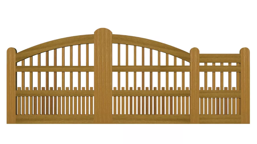 Sliding Gates - Open Panel - Hardwood - The Lynmouth