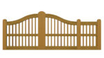 Sliding Gates - Open Panel - Hardwood - The Padstow