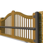 Sliding Gates - Open Panel - Hardwood - The Padstow - side