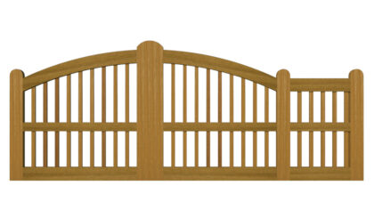 Sliding Gates - Open Panel - Hardwood - The Rye
