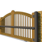 Sliding Gates - Open Panel - Hardwood - The Rye - side