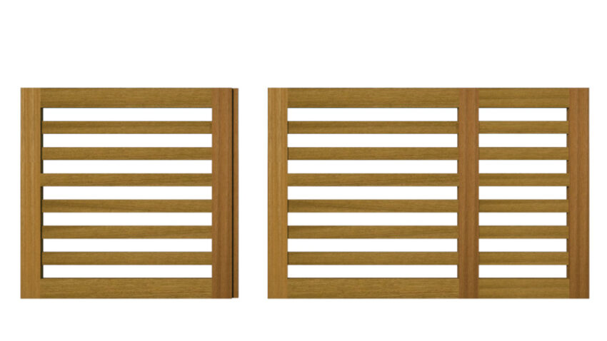 Sliding Gates - Open Panel - Hardwood - The Salcombe - 2