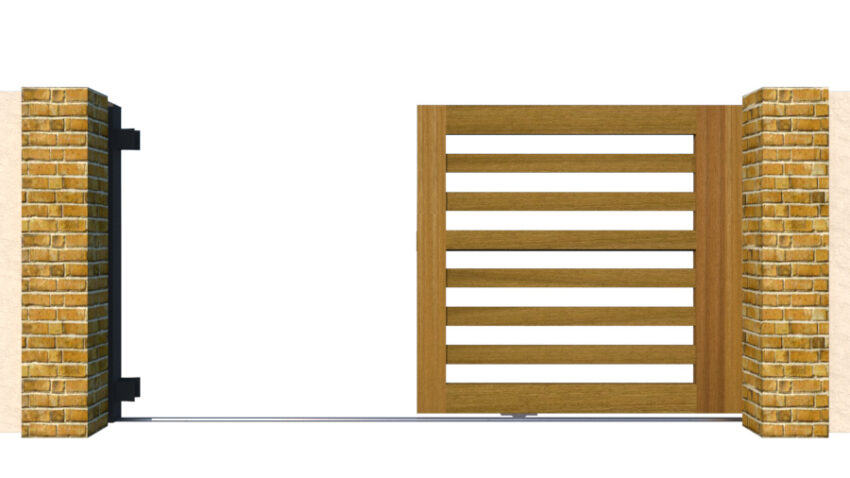Sliding Gates - Open Panel - Hardwood - The Salcombe - open