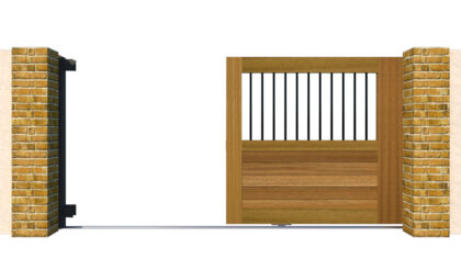 Sliding Gates - Open Panel - Hardwood - The Torcross - open
